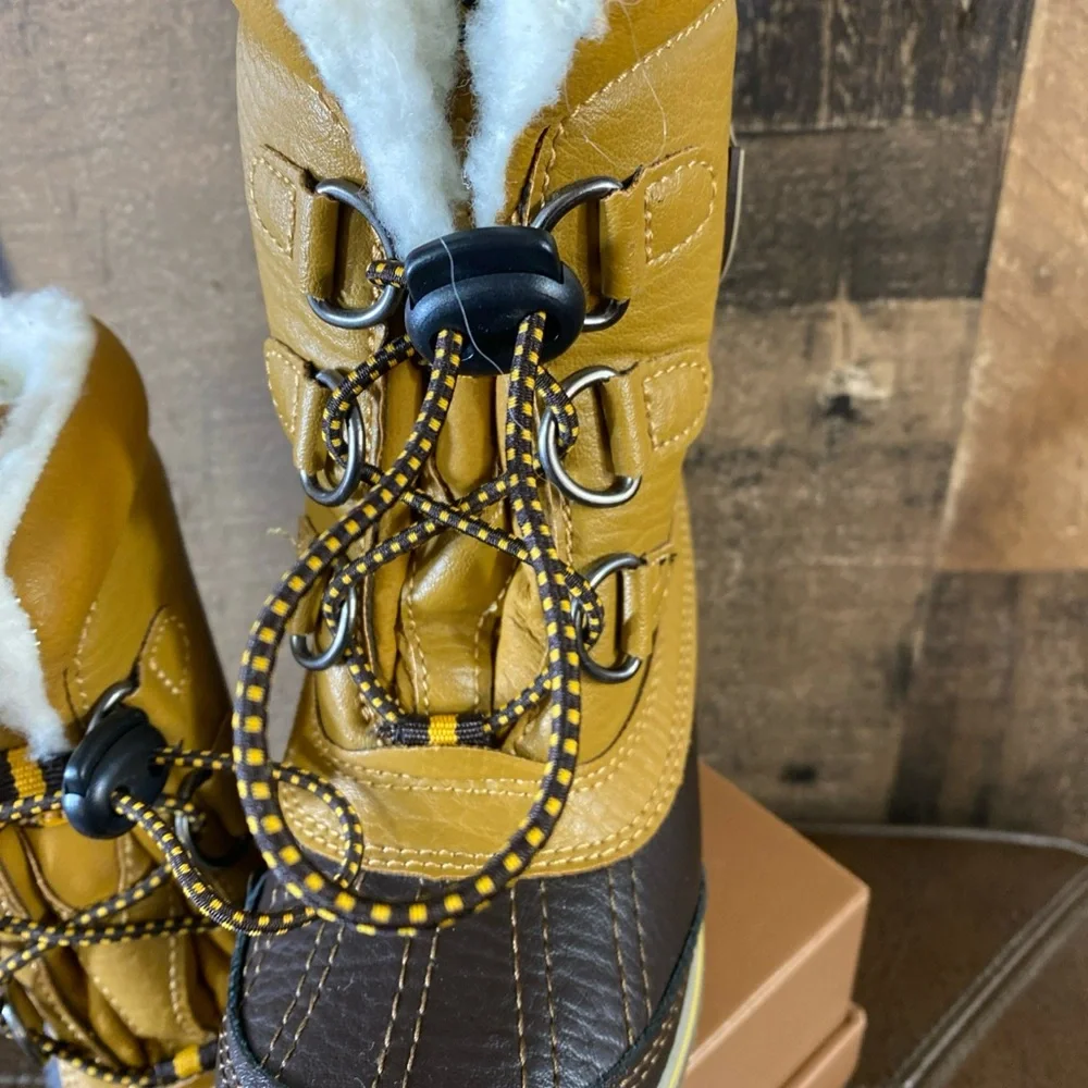 Totes Kids Lil Morris Wheat Brown Lined Winter Snow Rain Boots‎ Size 10T Toddler